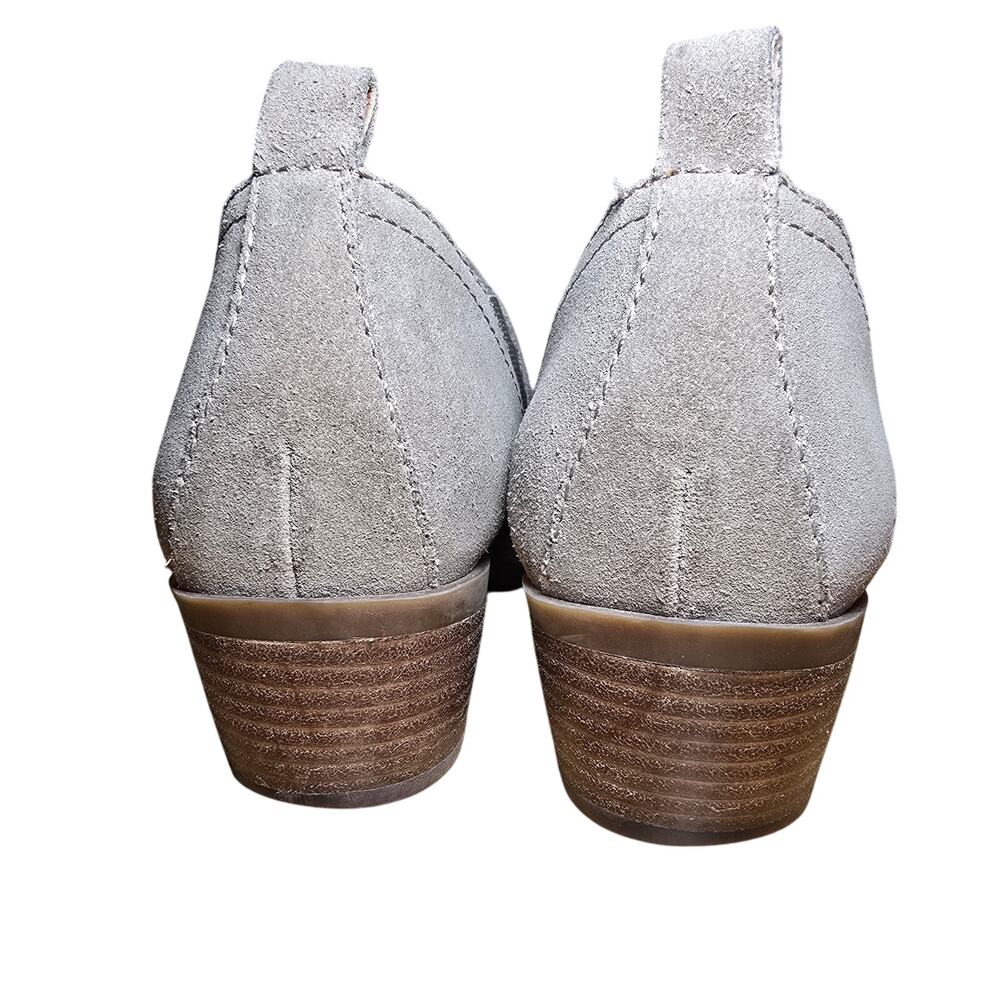 Lucky Brand Women's Fashion Fallon Boot Stonerock Oiled Suede Block Heel Size 8 - Picture 7 of 7